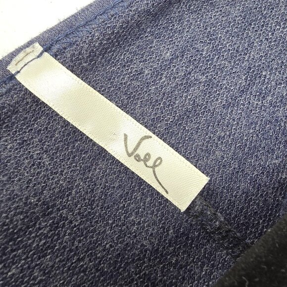 Voll Shirt Womens 3XL Blue Criss Cross V Neck 3/4 Sleeve Tunic Swing Pocket Top - Picture 5 of 8